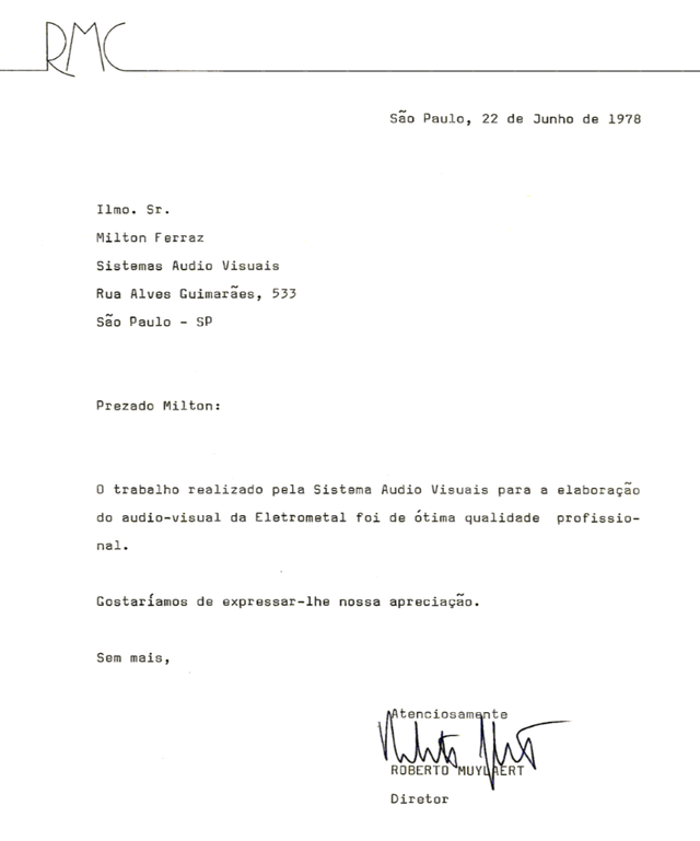 Carta da Eletrometal