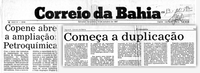 Notícia sobre a Setal publicada no Correio da Bahia
