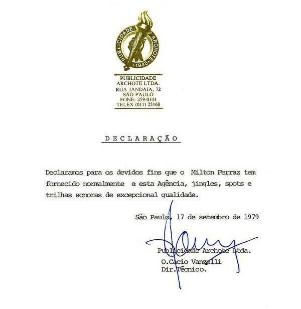 Imagem da carta original