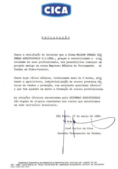 Imagem da carta original