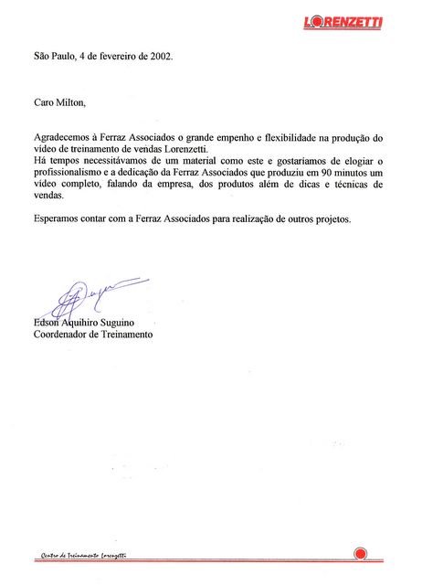 Carta de referência da Lorenzetti
