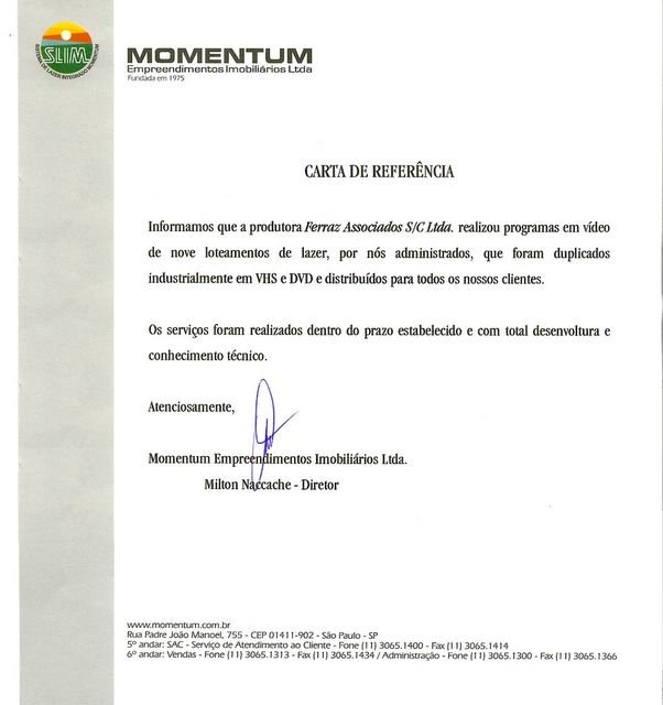 Imagem da carta original