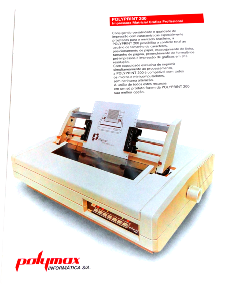 Equipamento de processamento de textos da Polymax