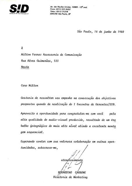Imagem da carta original
